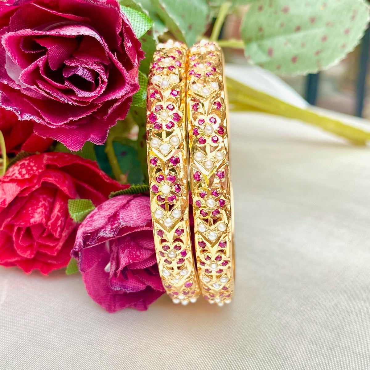 gold polished bangles