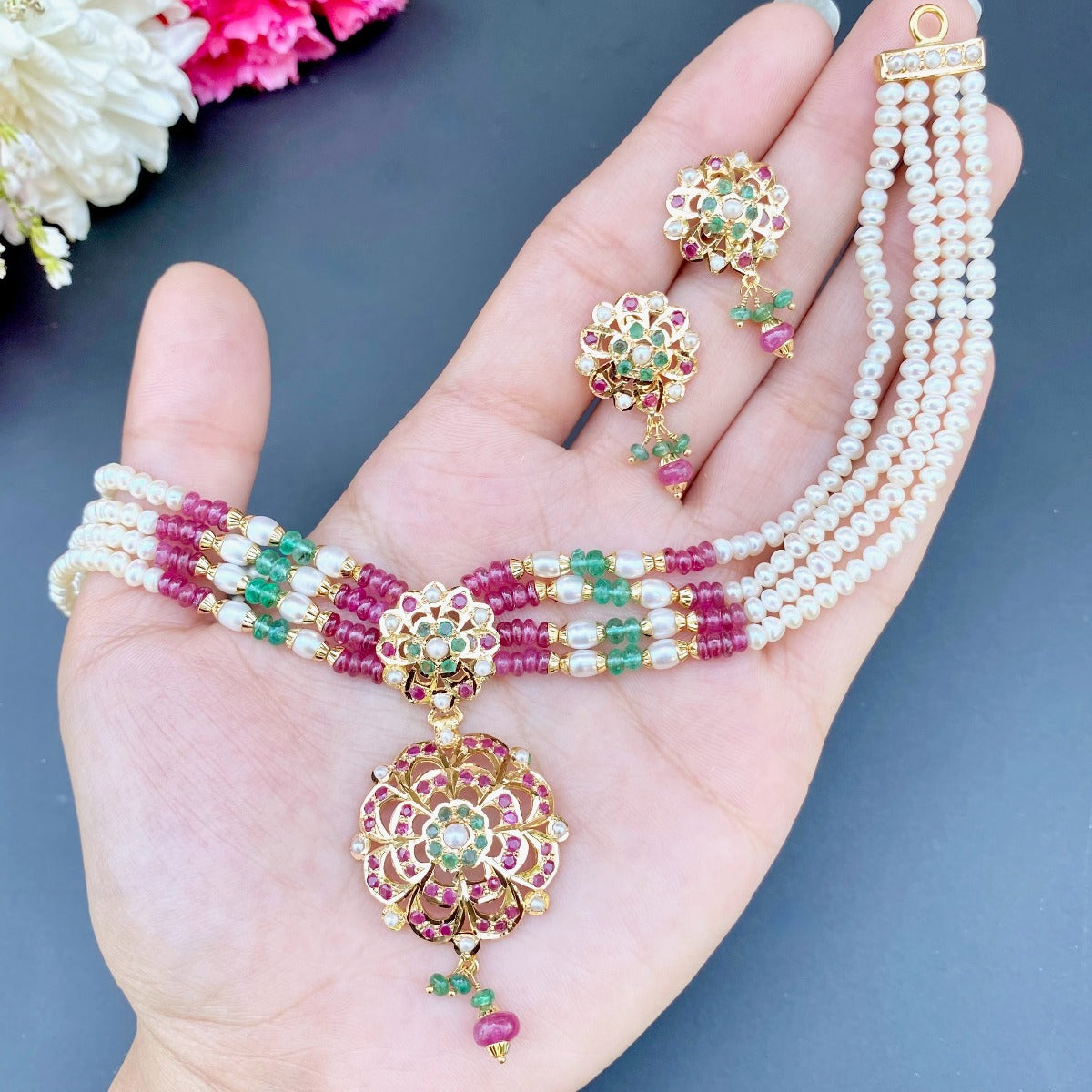 gold choker set under 1 lakh