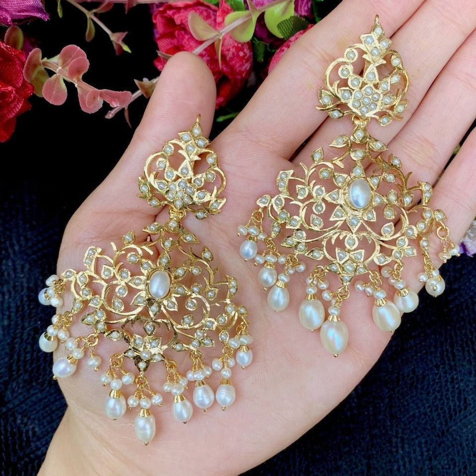 statement pearl earrings