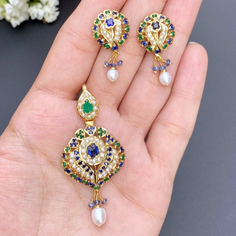 Dainty Pendant Set | Gold Plated Indian Jewellery | Handmade Jewelry PS 010