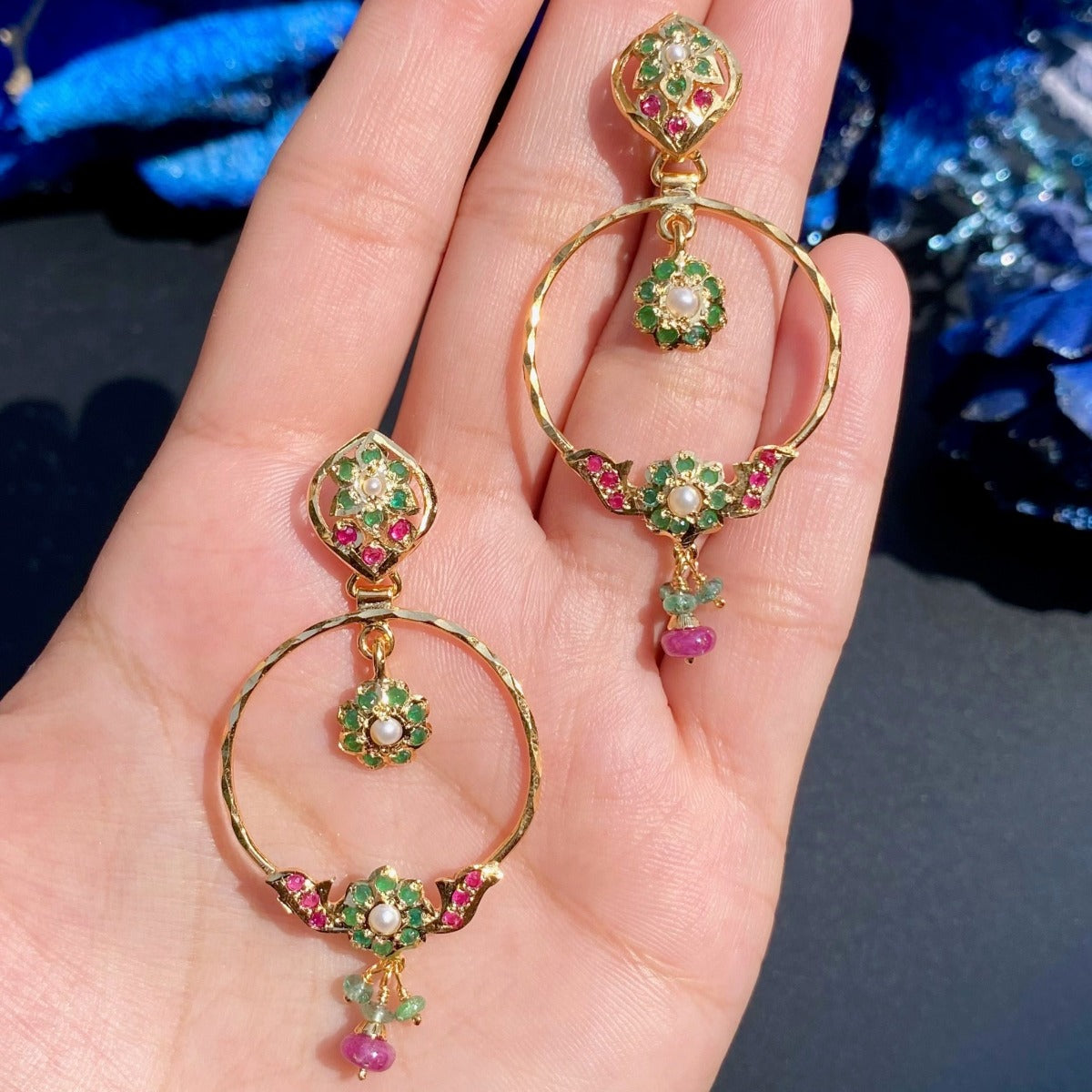 lightweight silver gold plated brijbala earrings