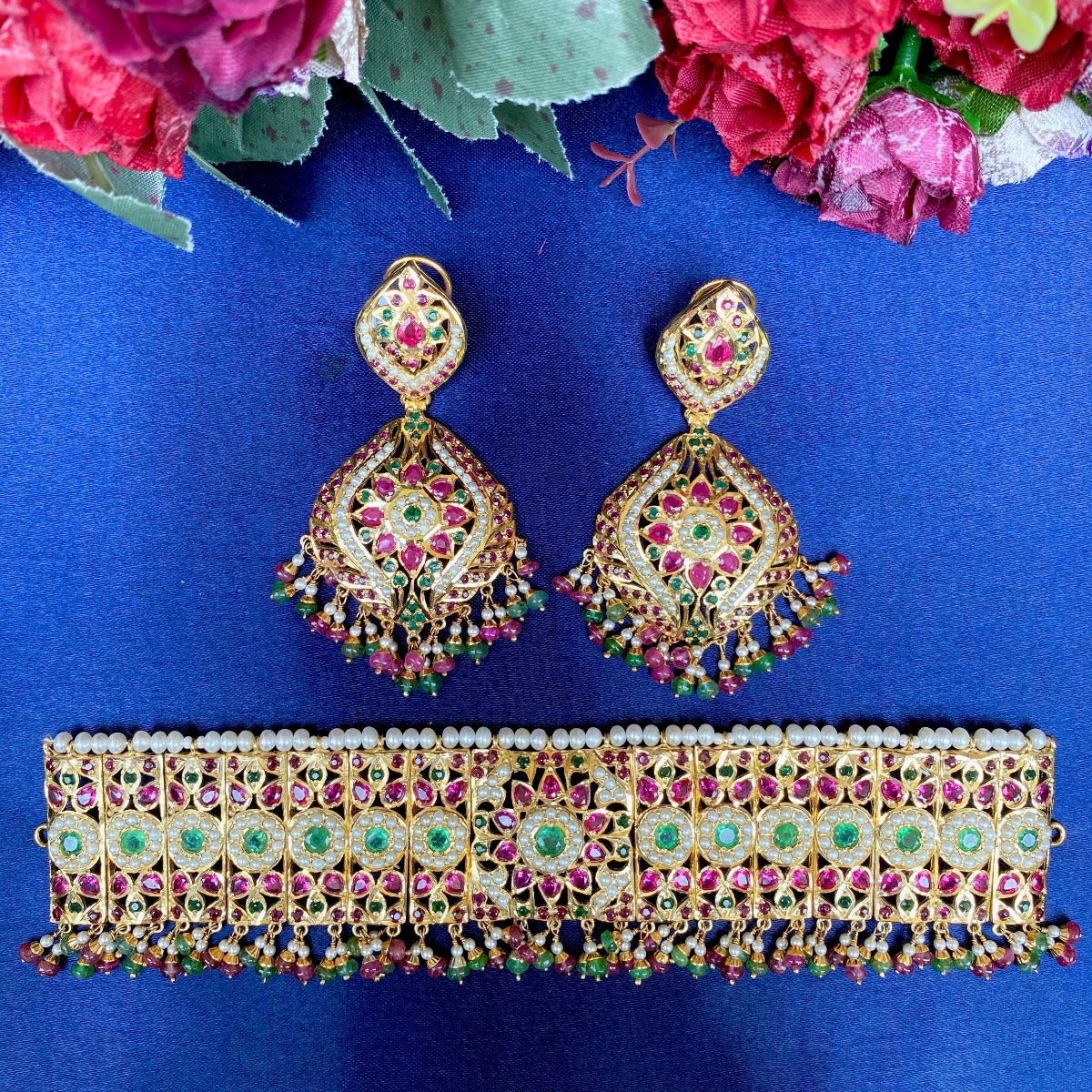 lehenga worthy jadau choker set for destination wedding