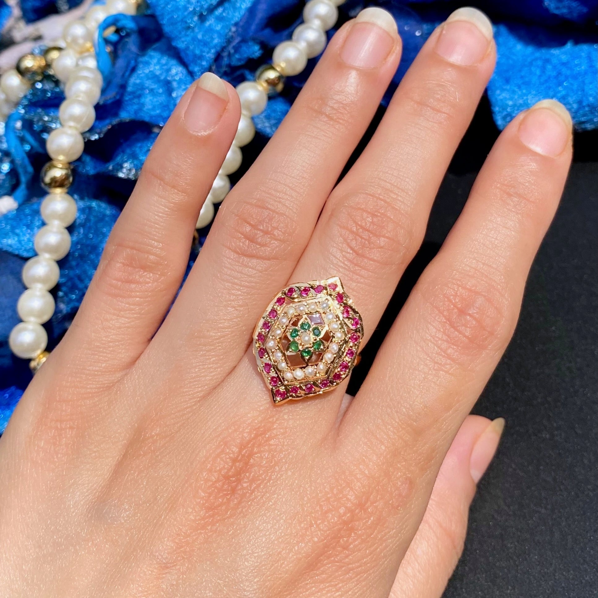 Delicate Jadau Ring | LR 046