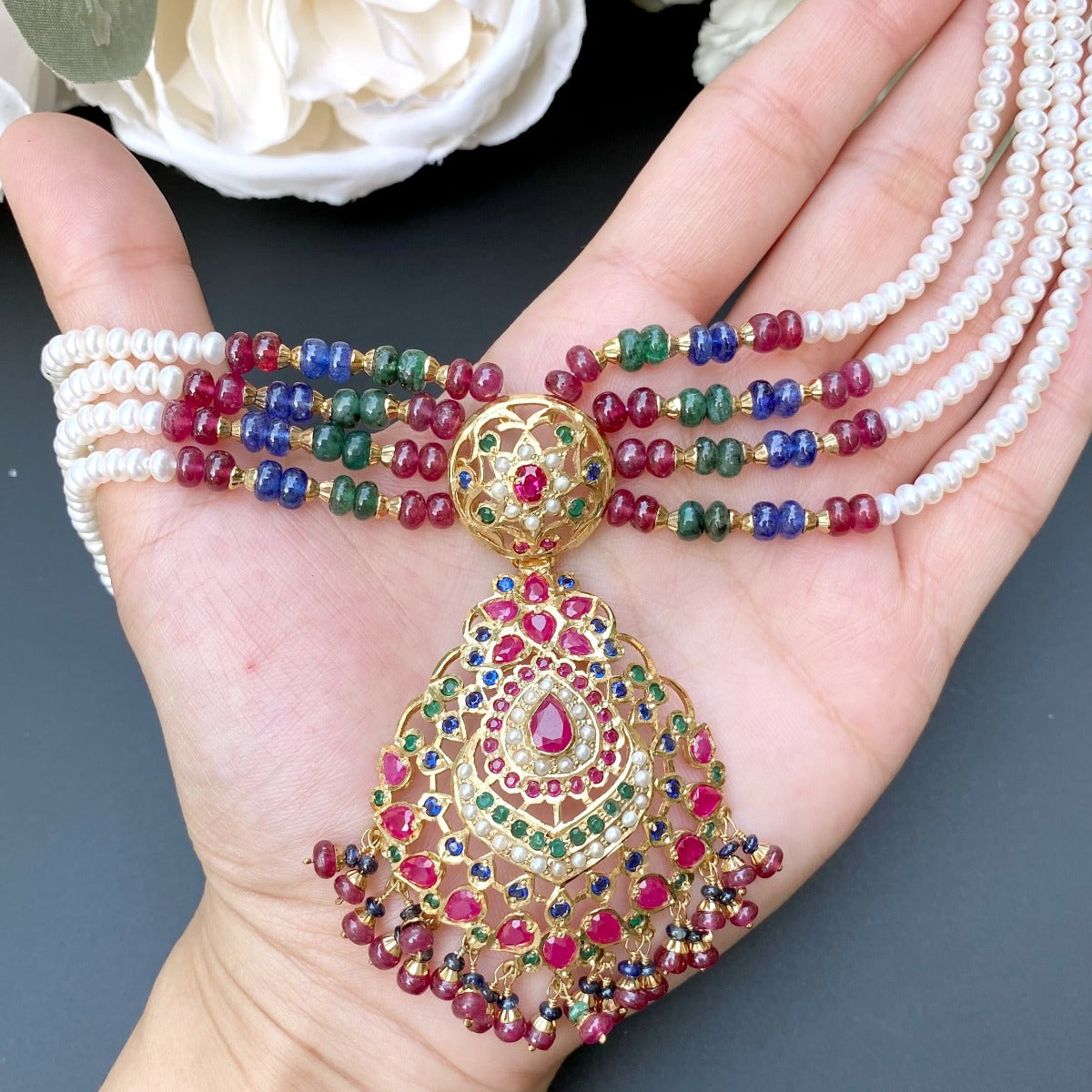 multicolored pakistani choker