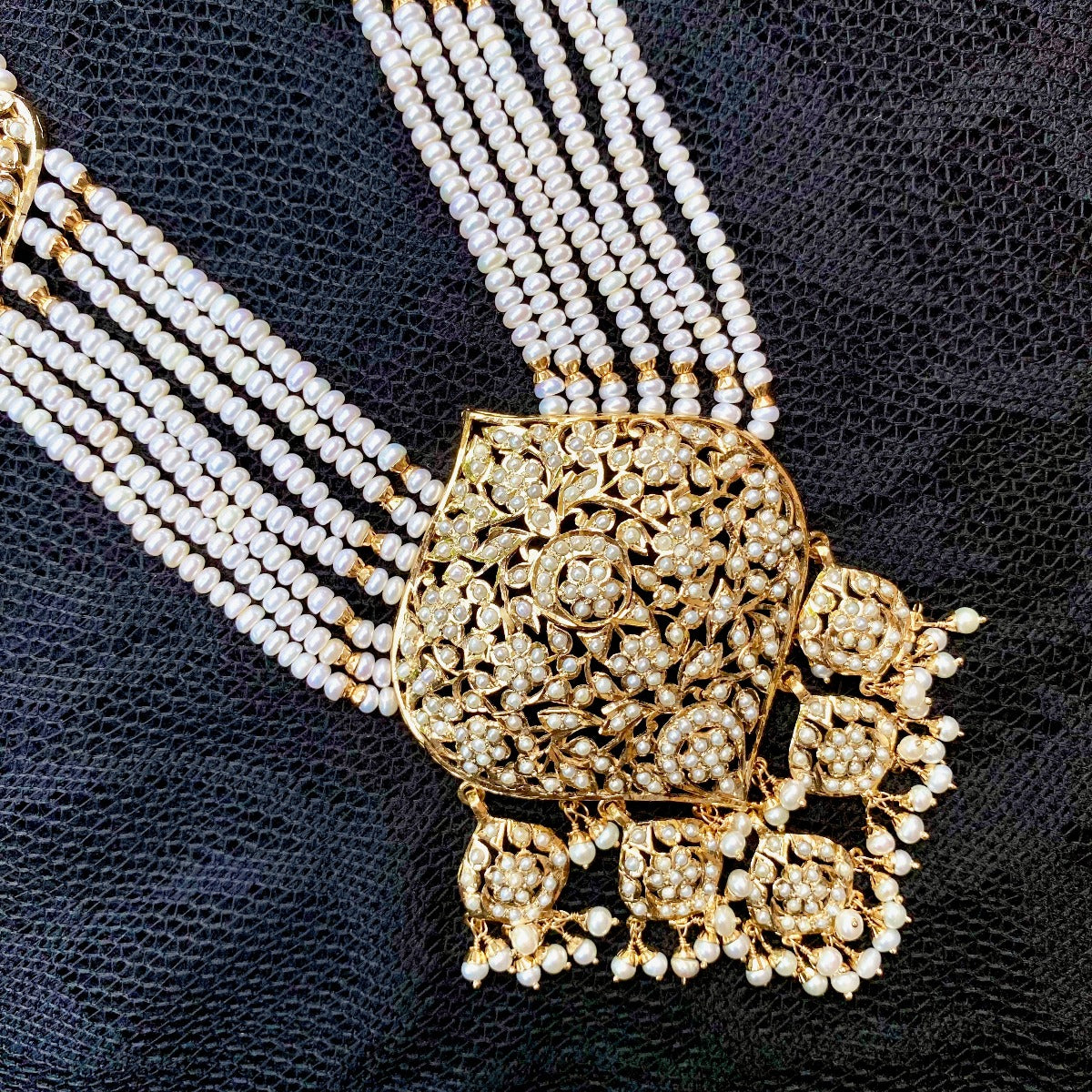 pakistani pearl rani haar set