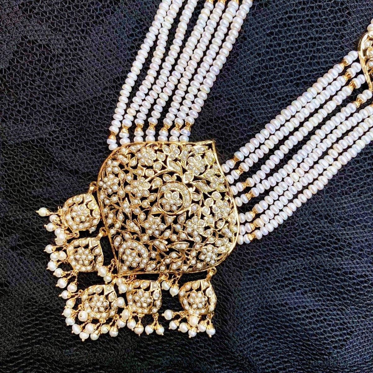 pakistani pearl rani haar set