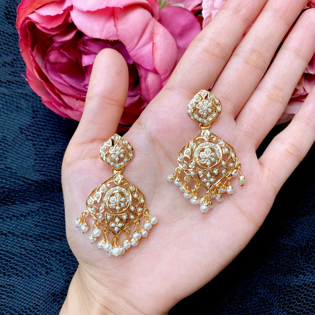 indian earrings gold plated