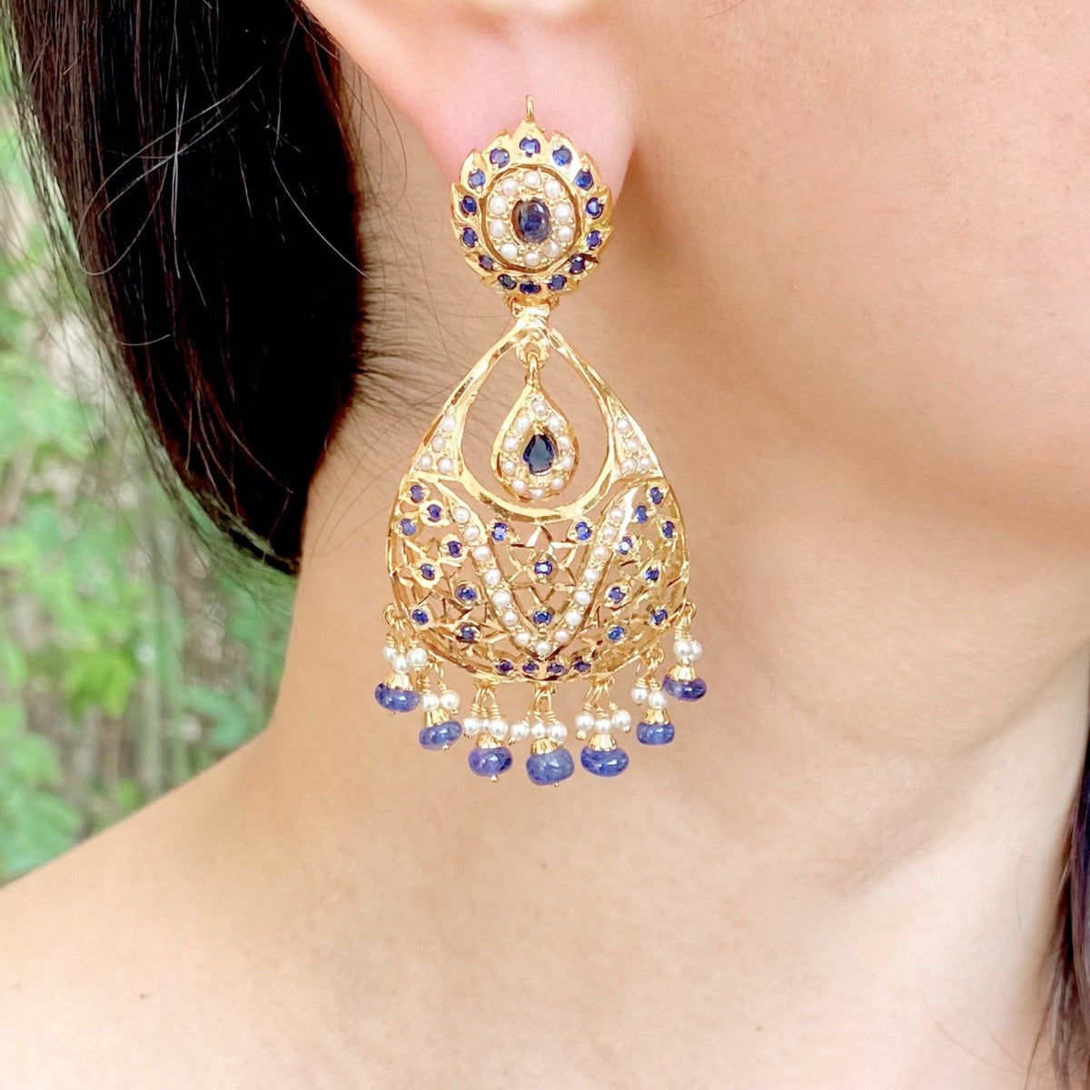 gold plated chandbali pakistani design