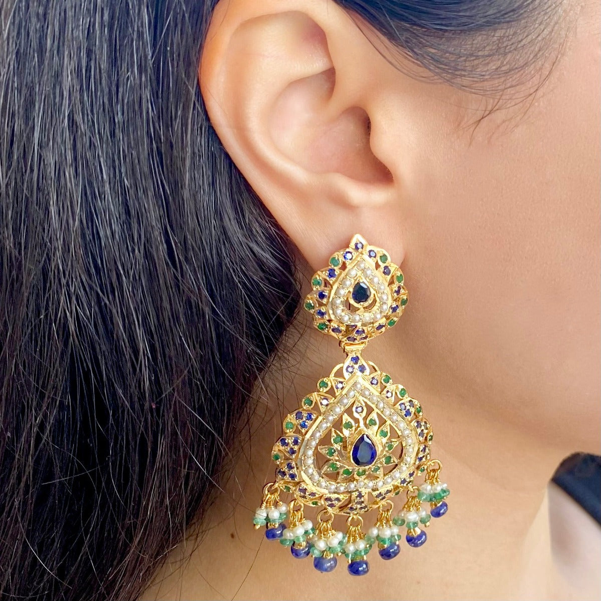 gold plated earrings under 100000