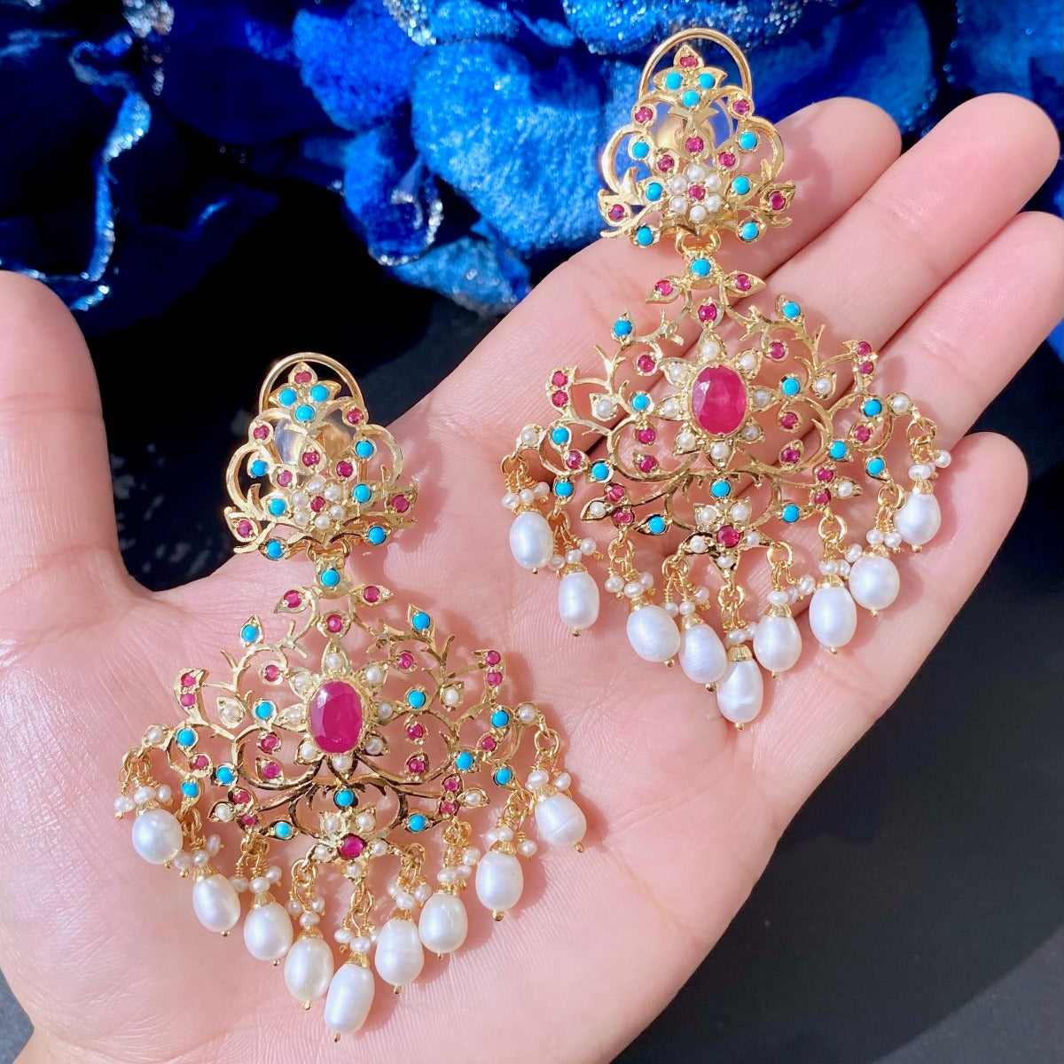 statement jadau earrings online