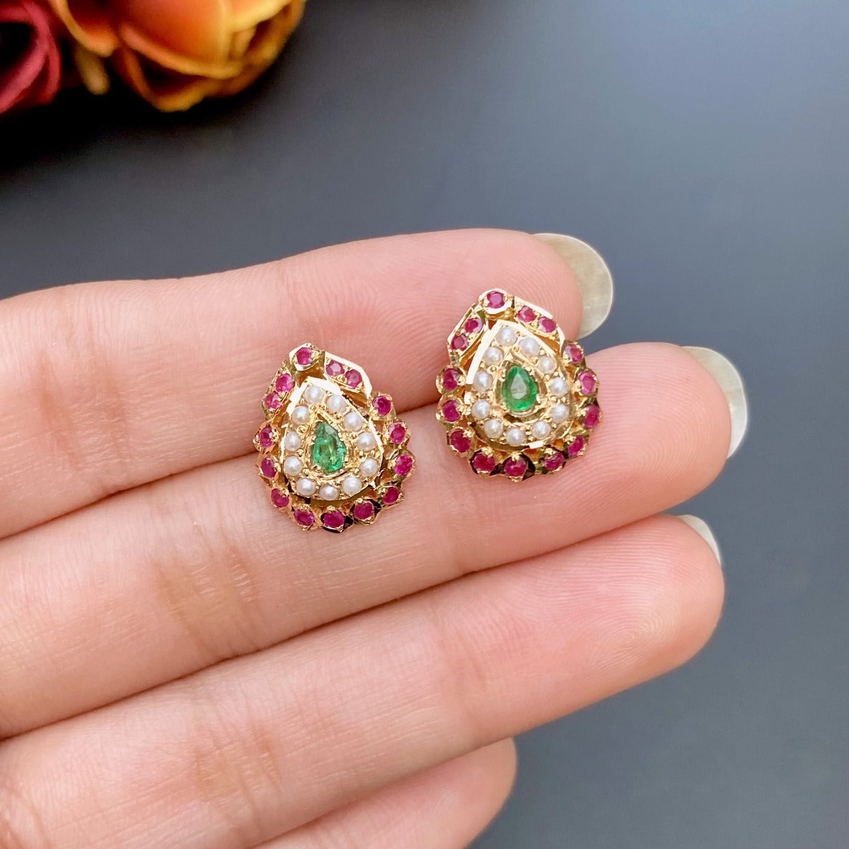 buy 22k Gold Hyderabadi earrings in canada