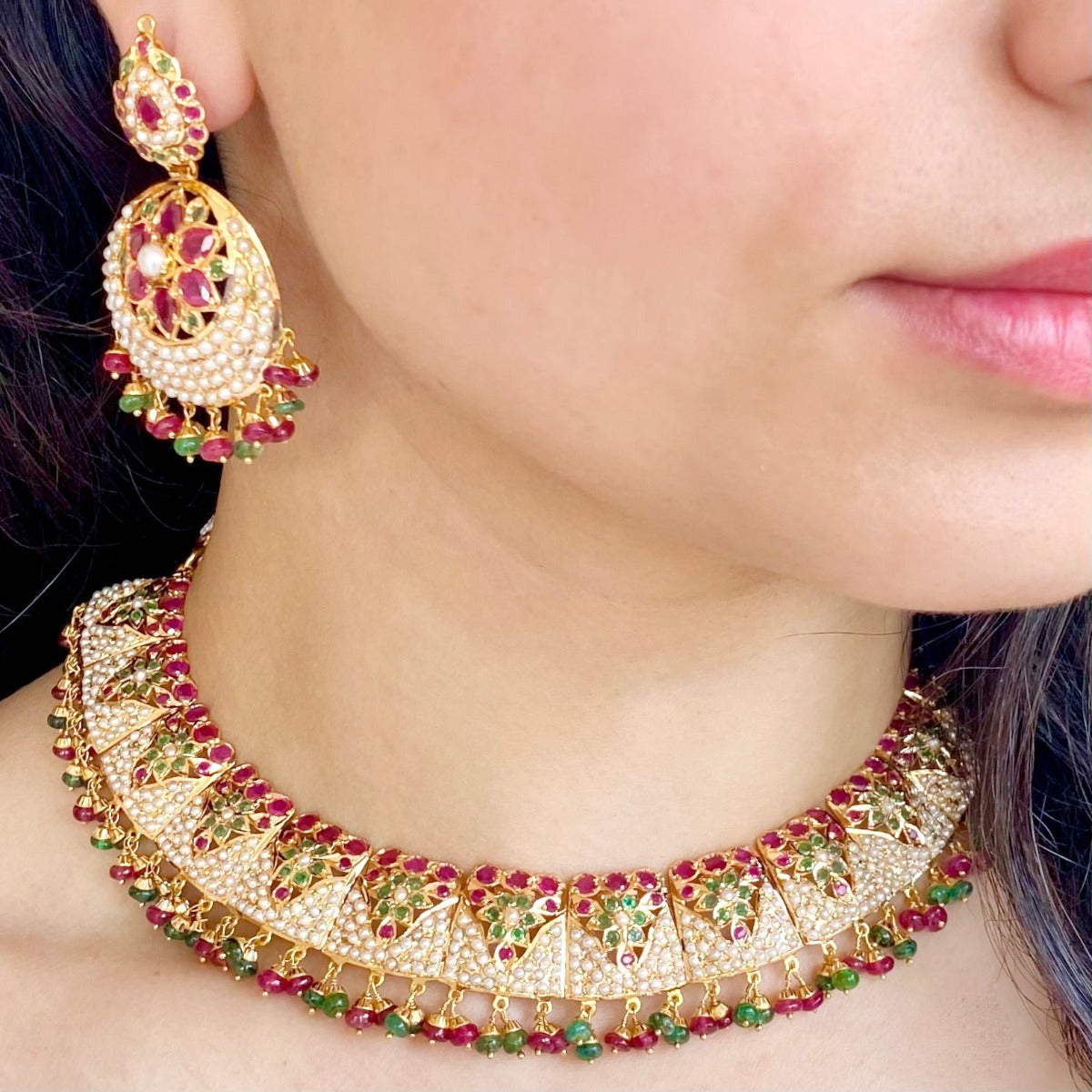 22k gold necklace set tanishq