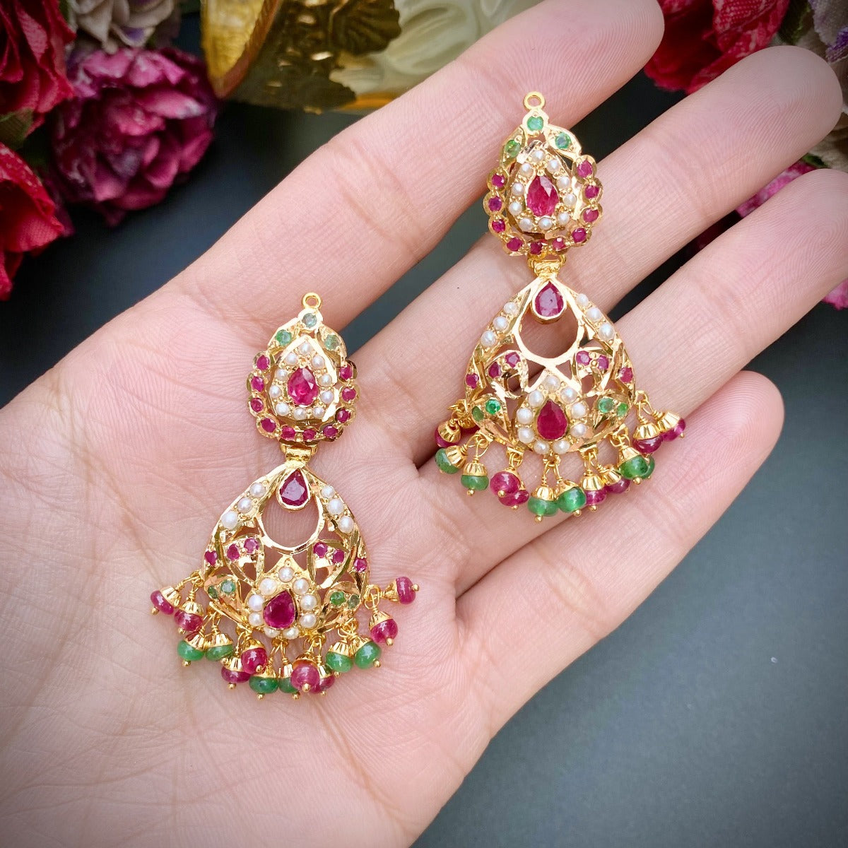 chandbali earrings malabar