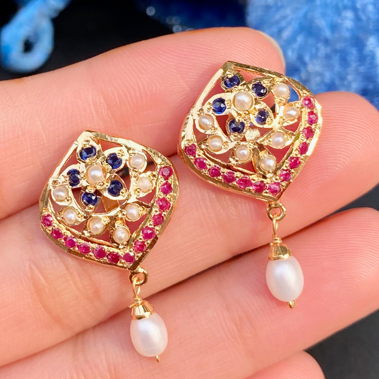 buy gold plated stud earrings online