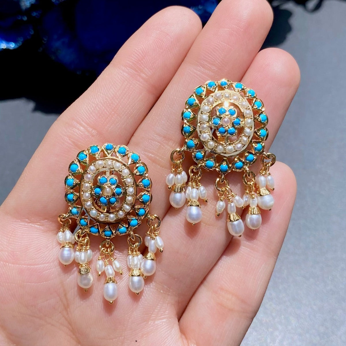 pakistani jadau earrings