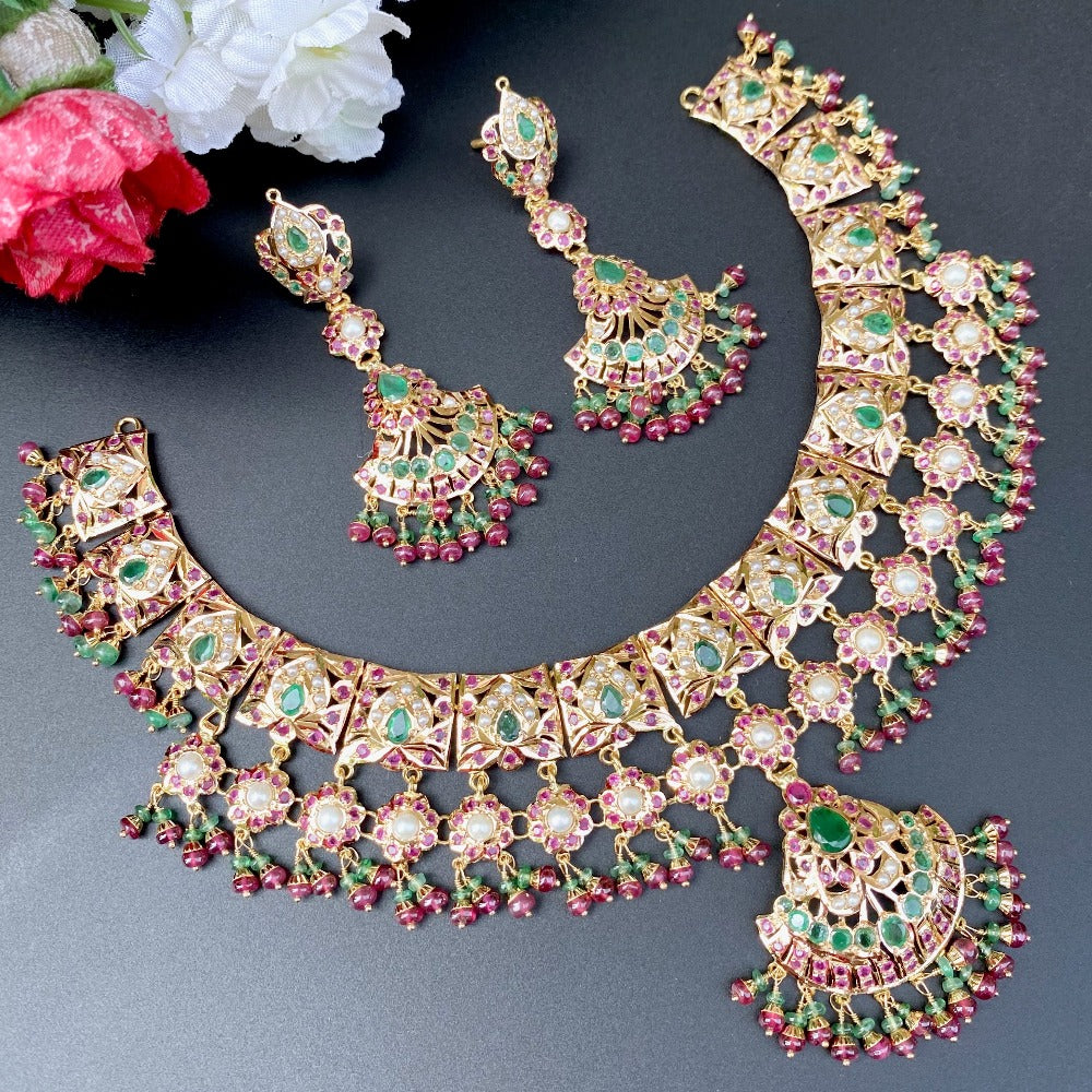 heritage indian jadau jewelry set