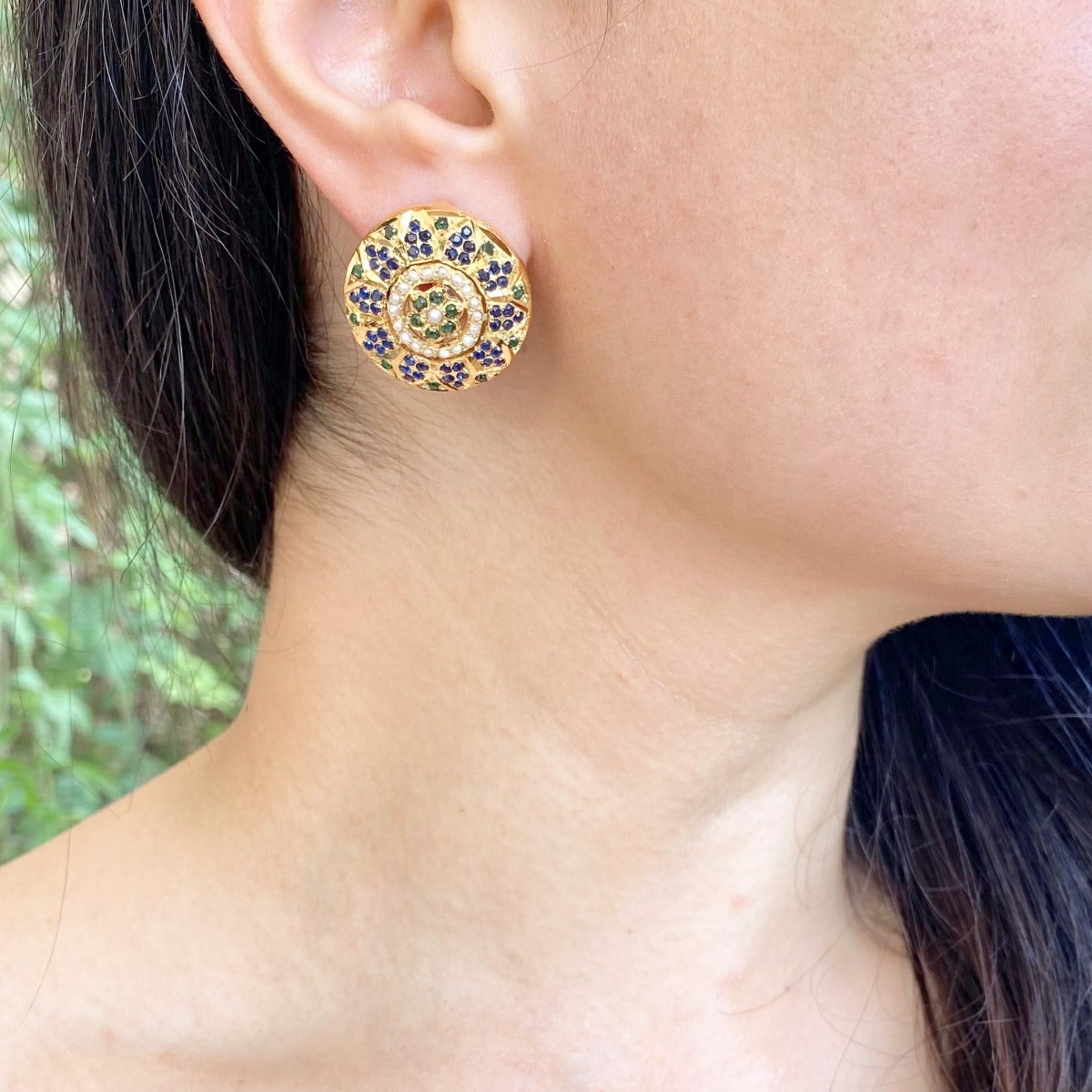 gold plated earrings under 5000