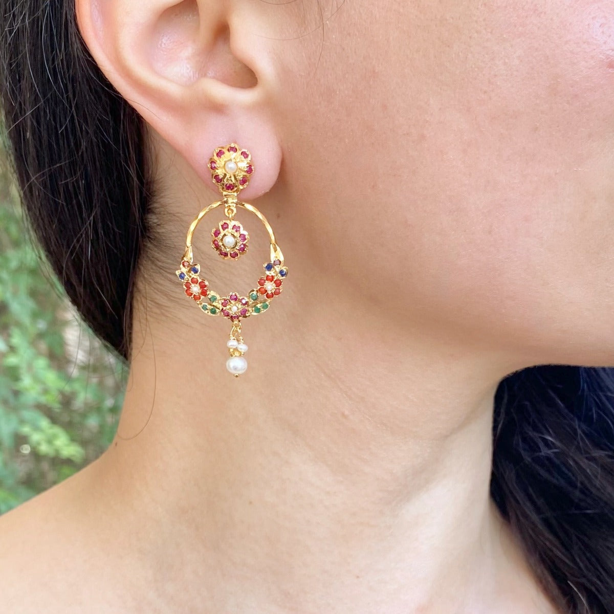 pakistani chandbali earings