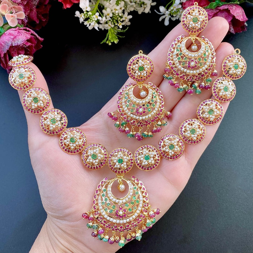 indian pearl jewelry set in dubai