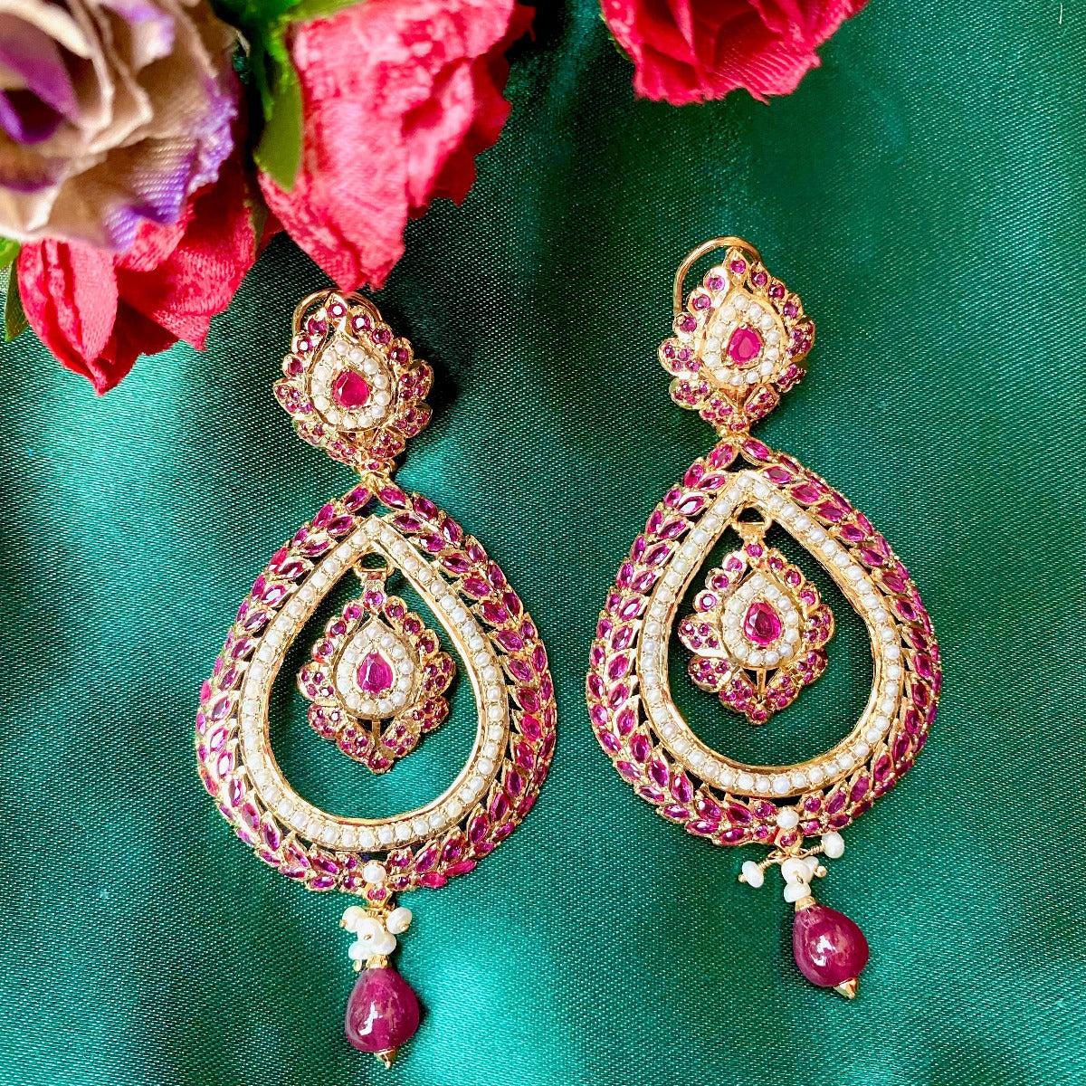 large indian chandbali earrings