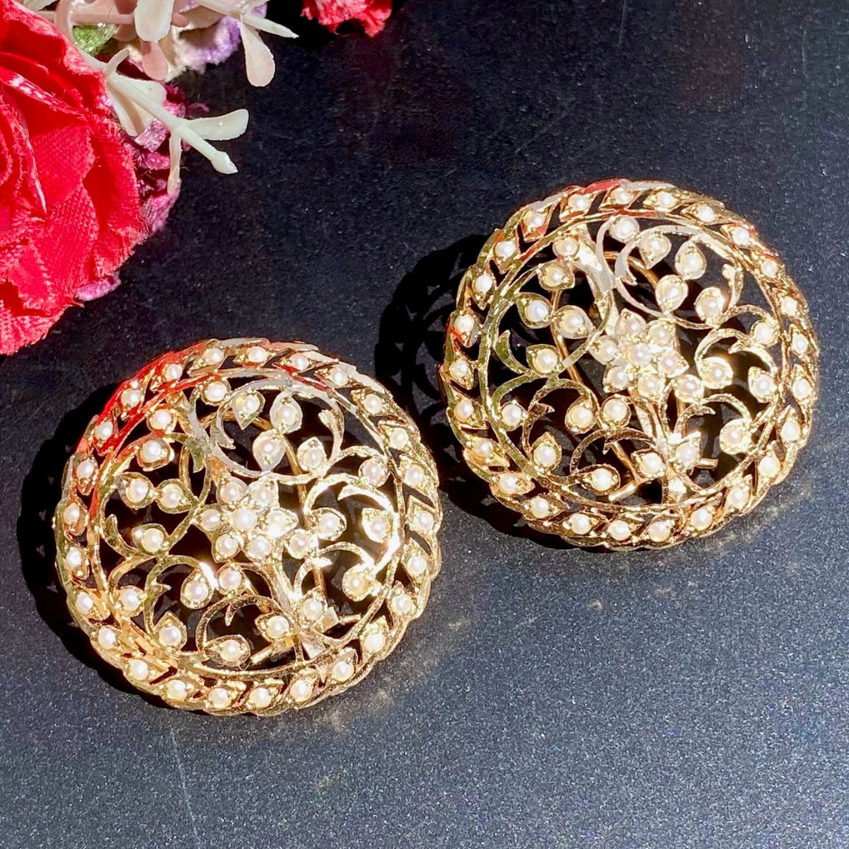 indo western stud earrings design