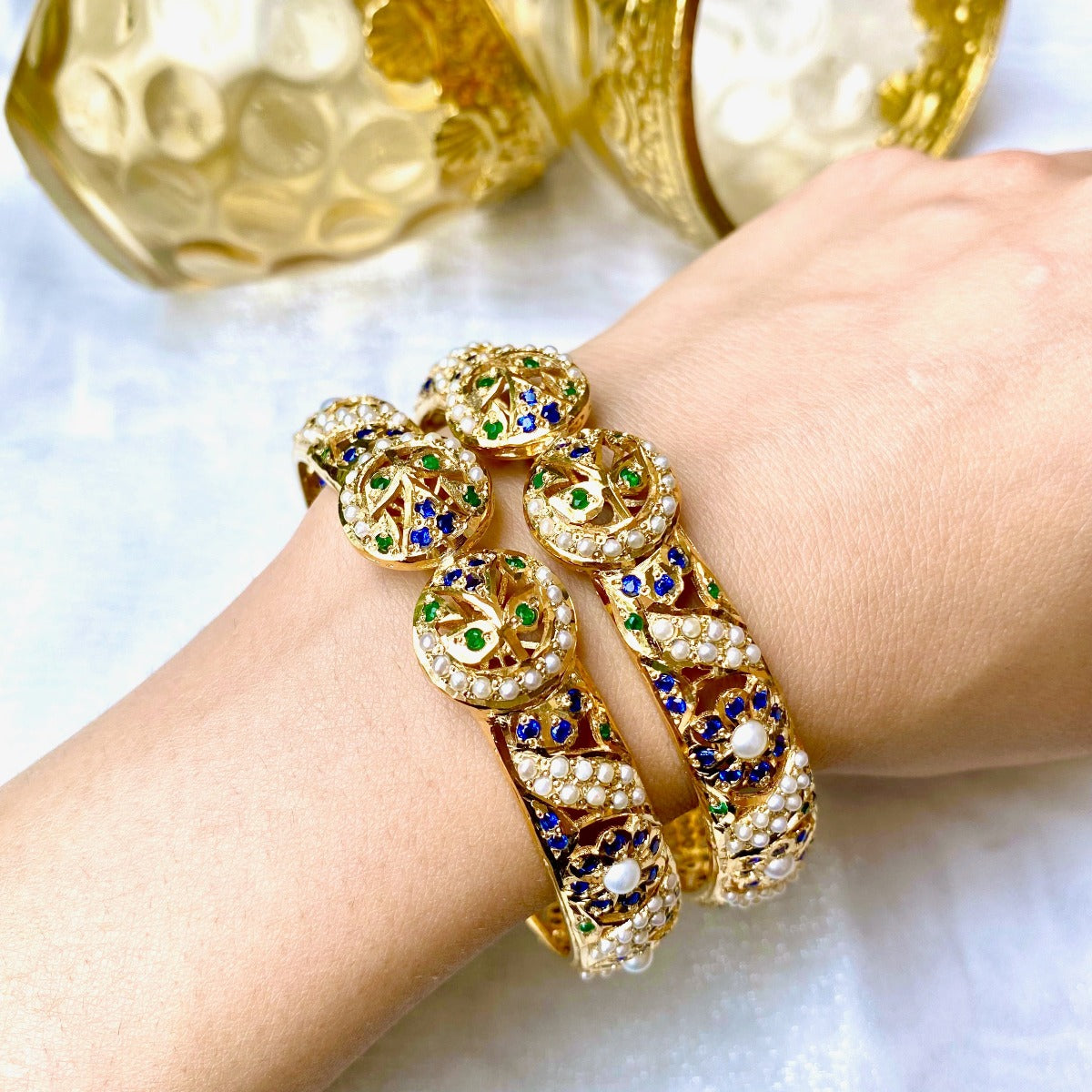 gold plated bangles