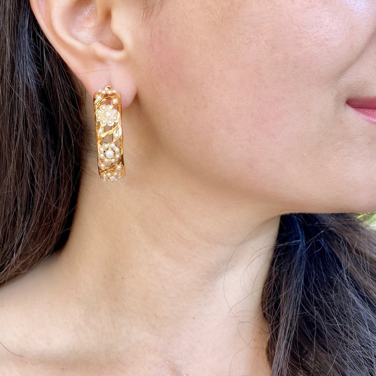 dainty hoop earrings for women