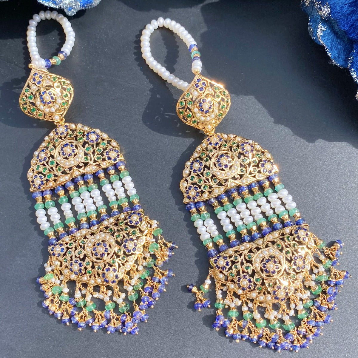 statement earrings in gold plating