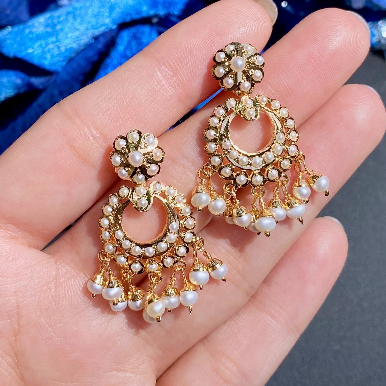 light weight chandbali earrings