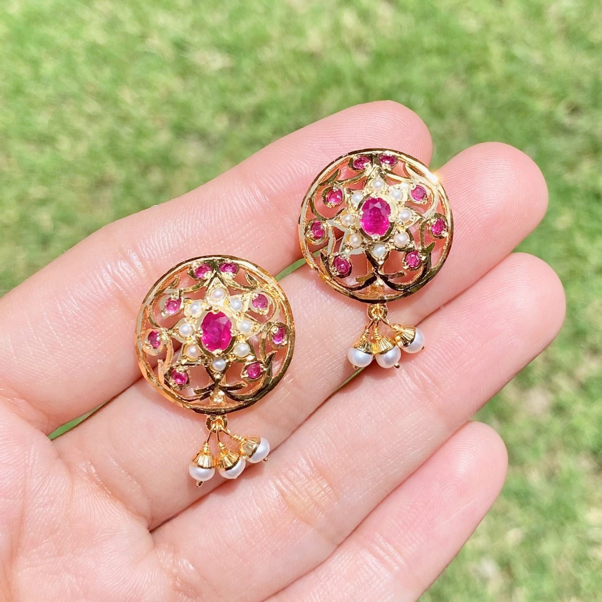 ruby earrings