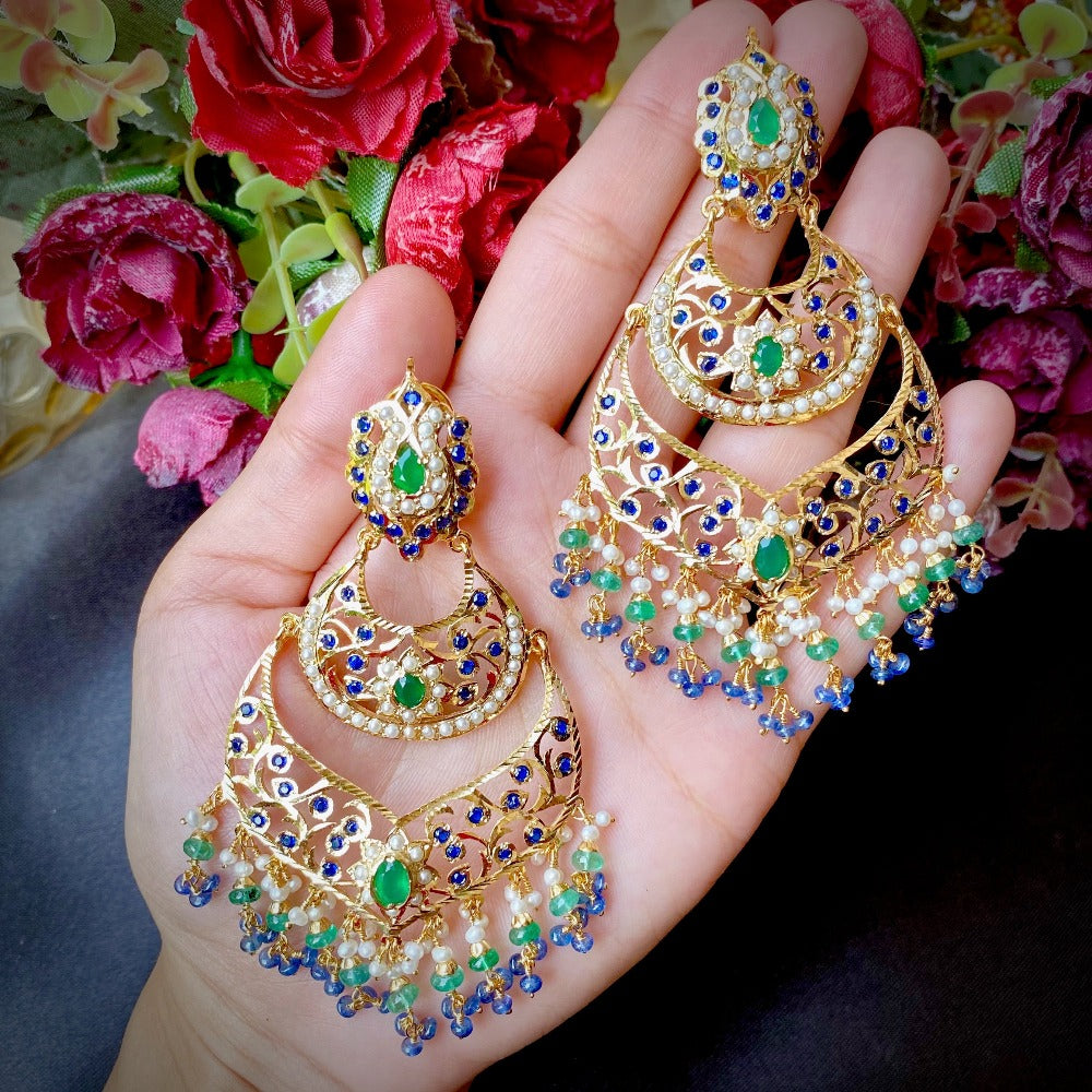 statement indian chandbali earrings