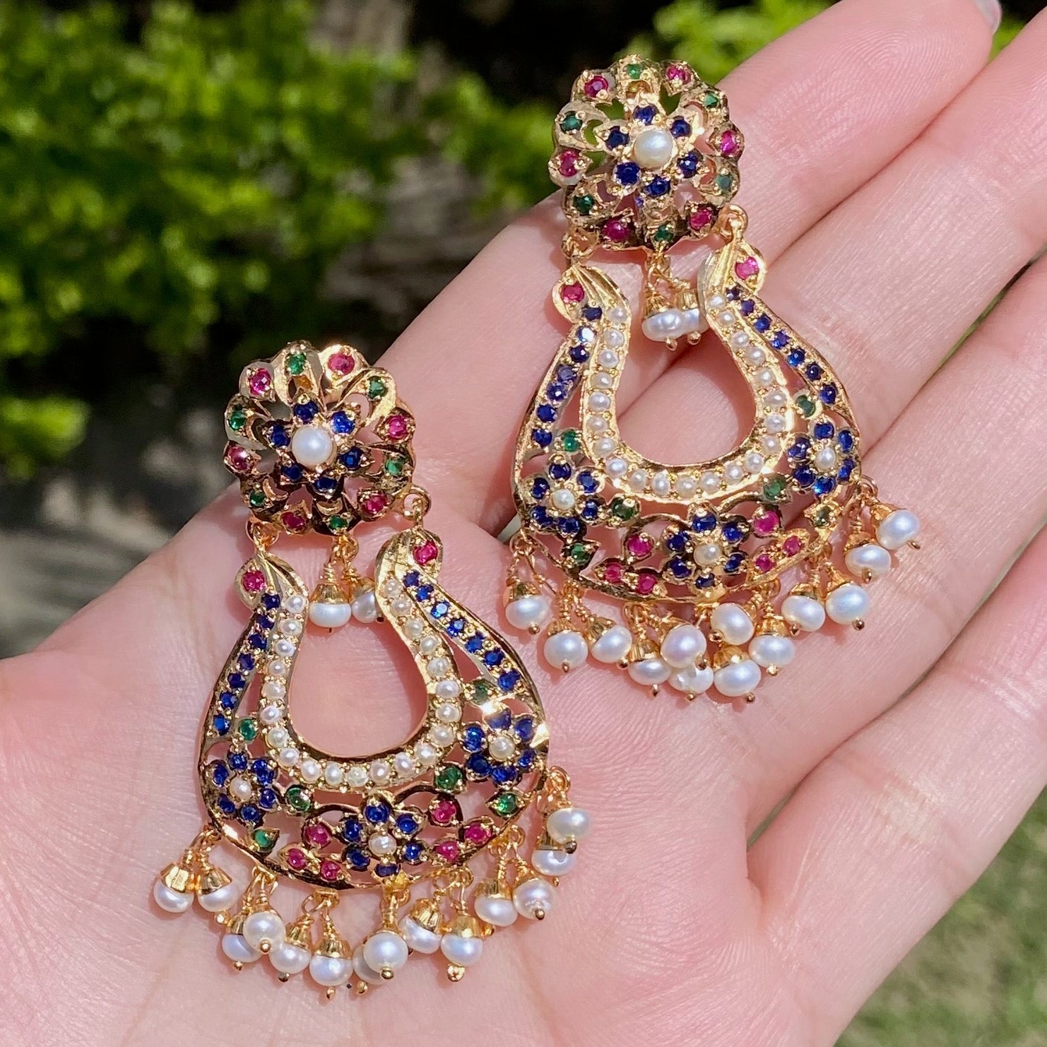 neelam chandbali earrings