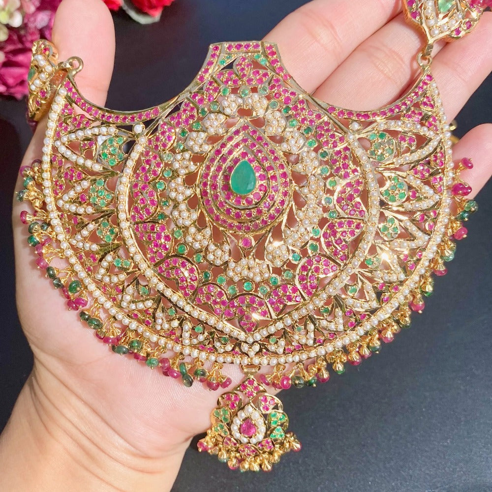 mughal jadau rani haar pendant