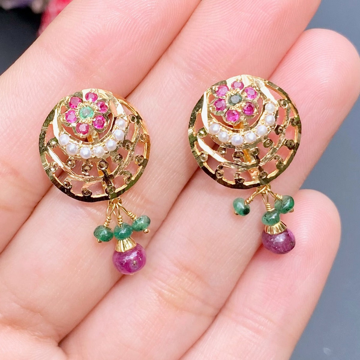 hyderabadi gold pendant set dubai online