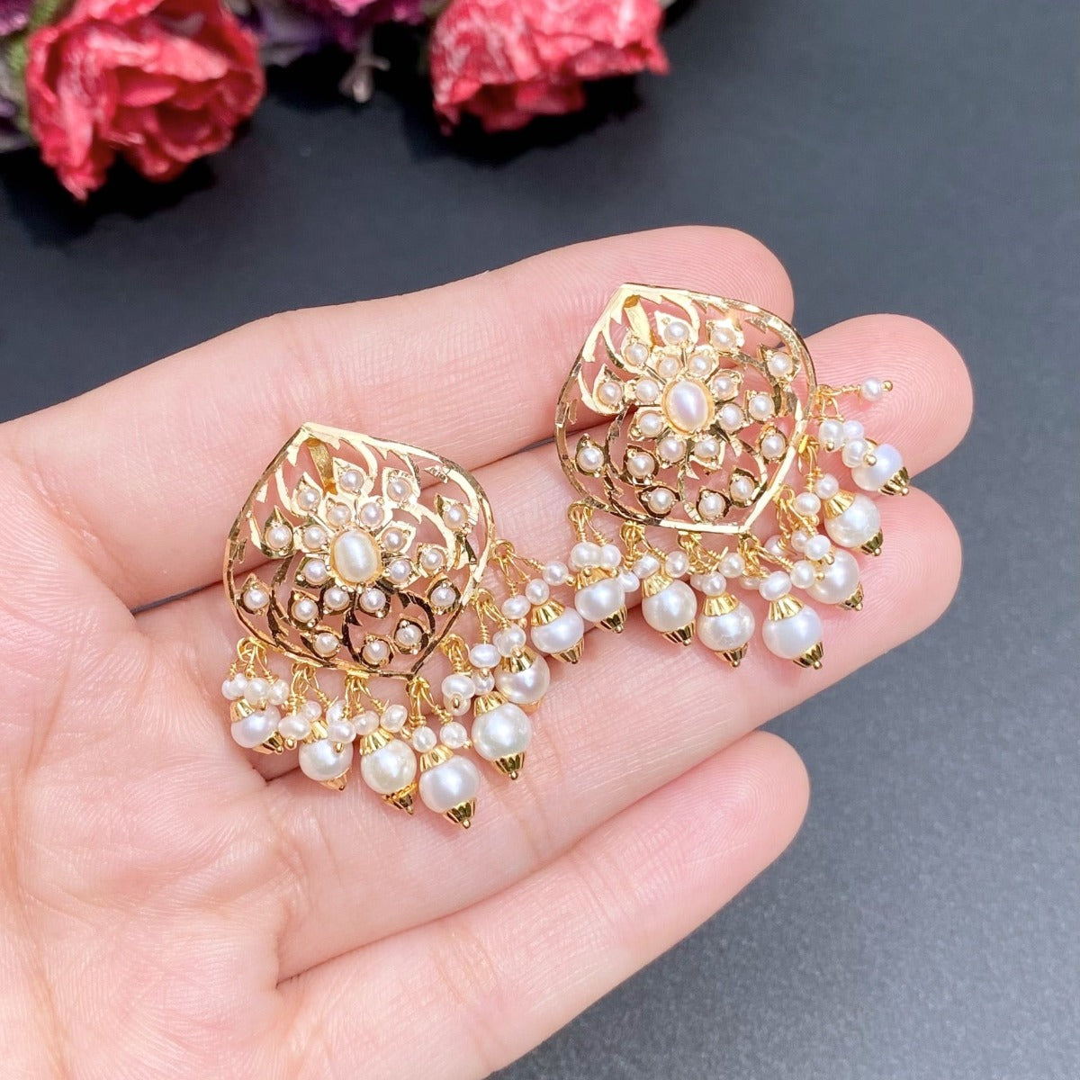 22k gold earrings under 50000