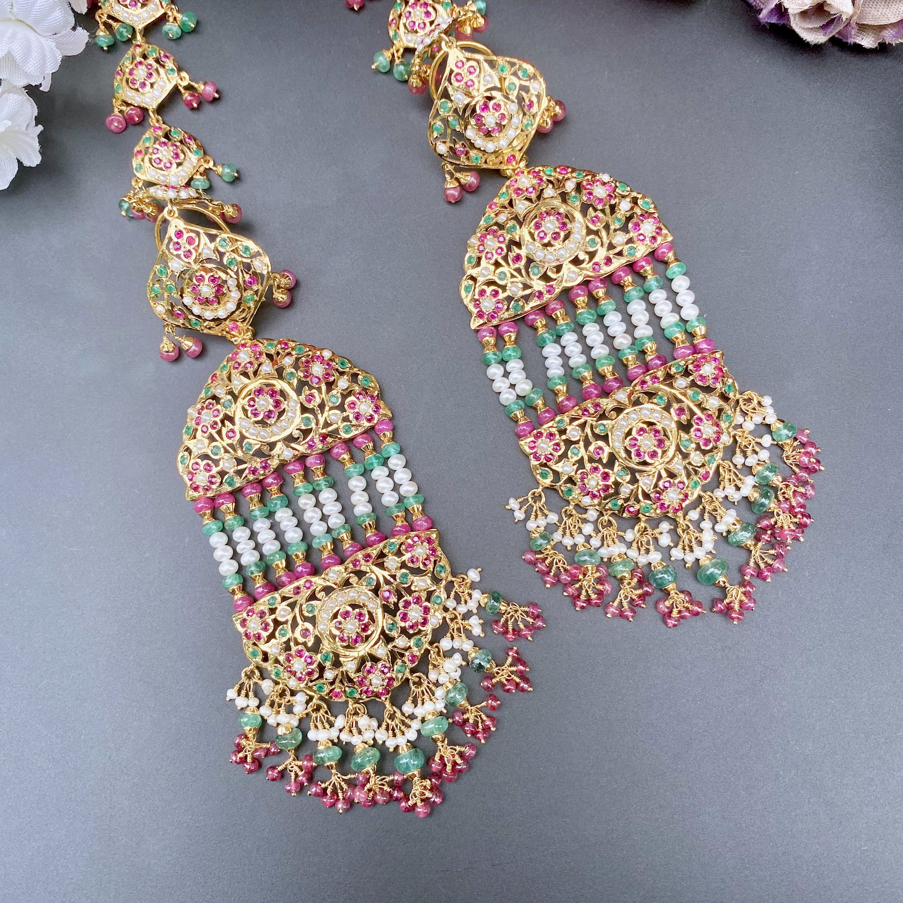 jadau jhummer earrings