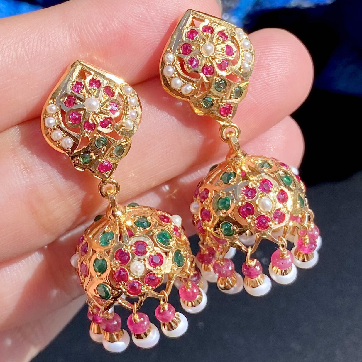 SILVER JHUMKAS