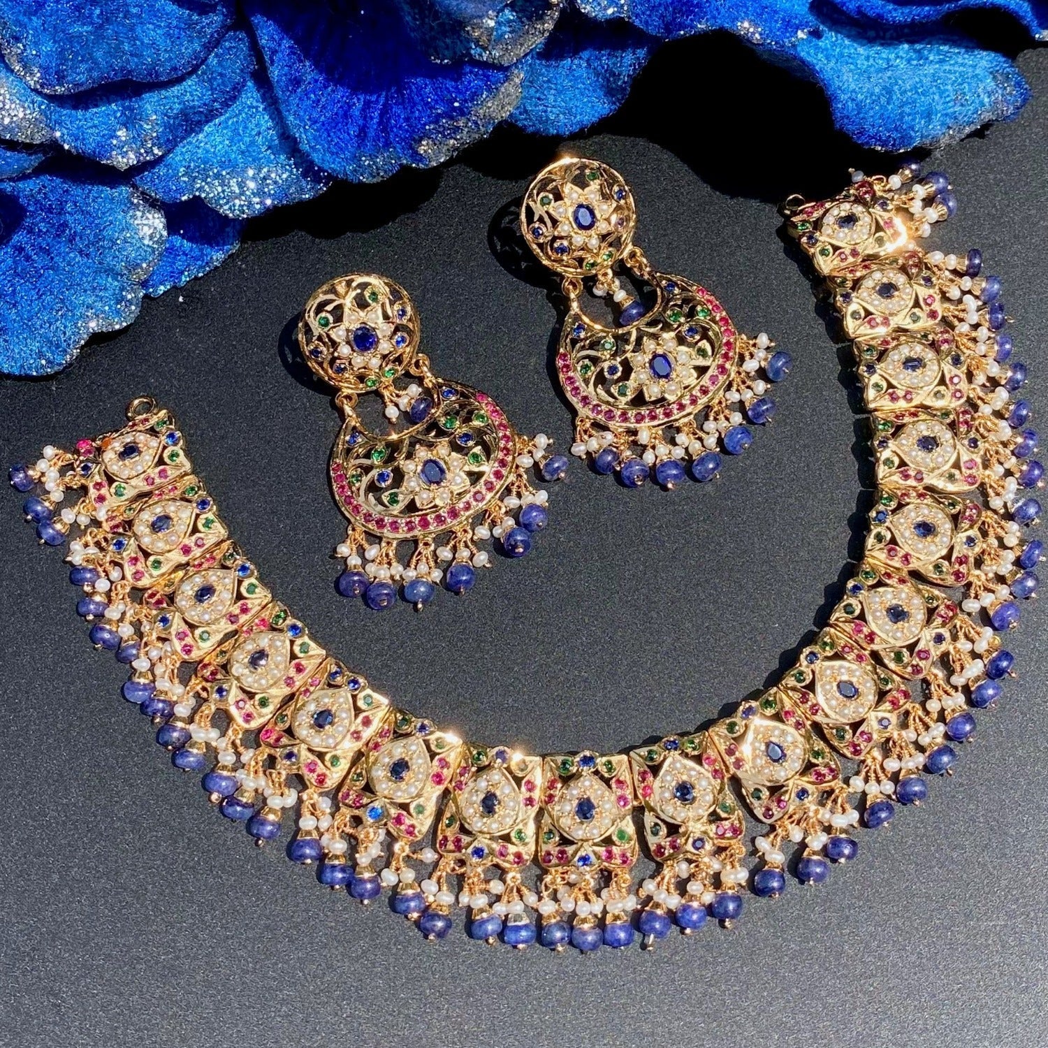 heavy jadau set Gold Plated Set | For Destination Wedding | Premium Materials & Craftsmanship