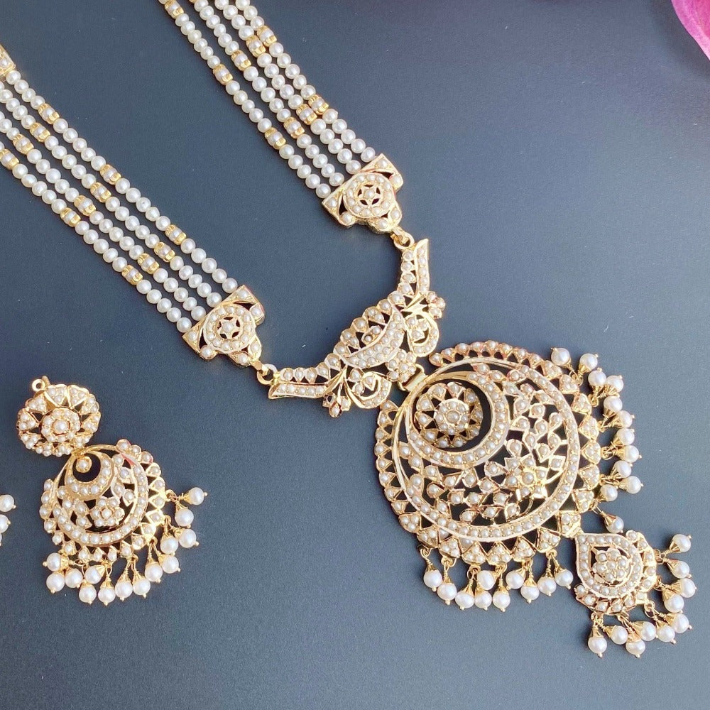 all pearl rani haar in 22k gold gns 43