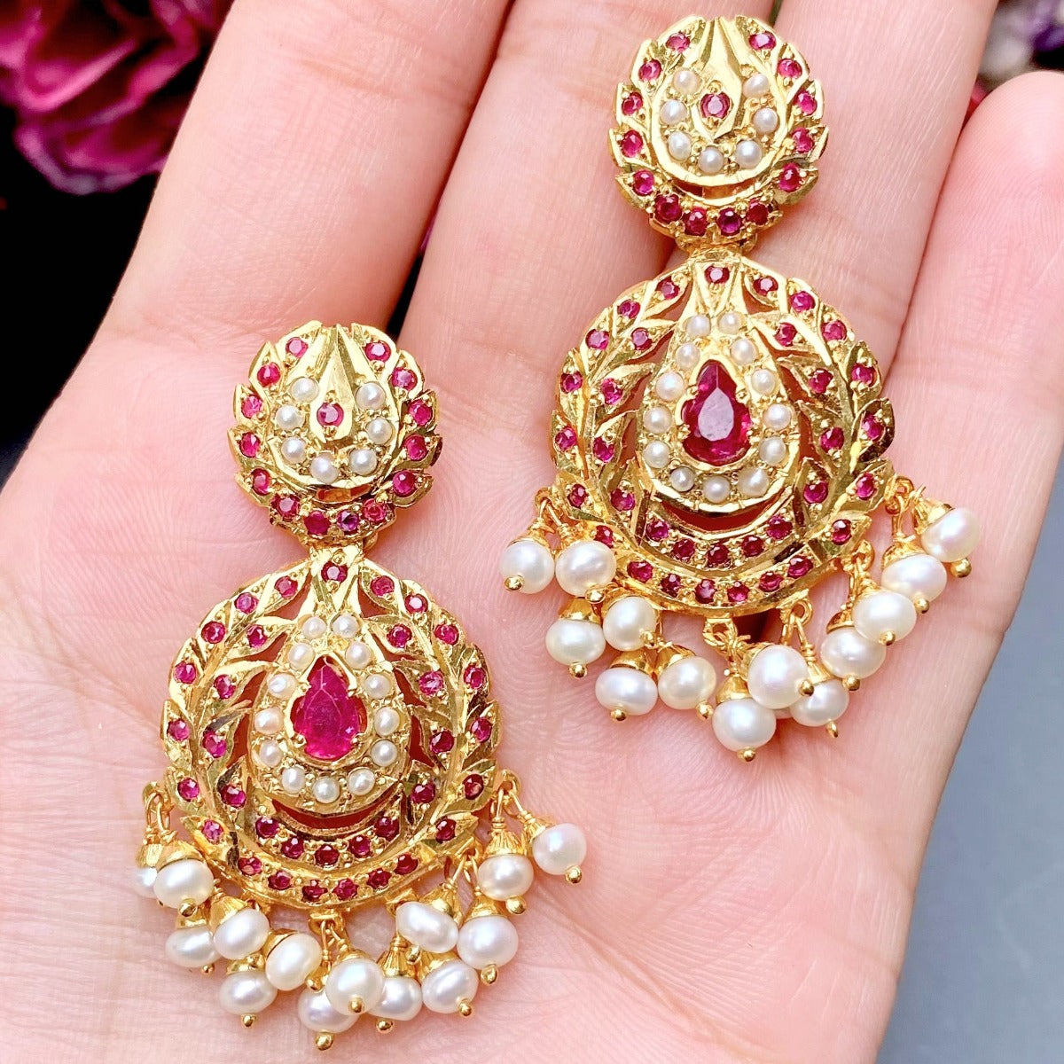 gold plated earrings