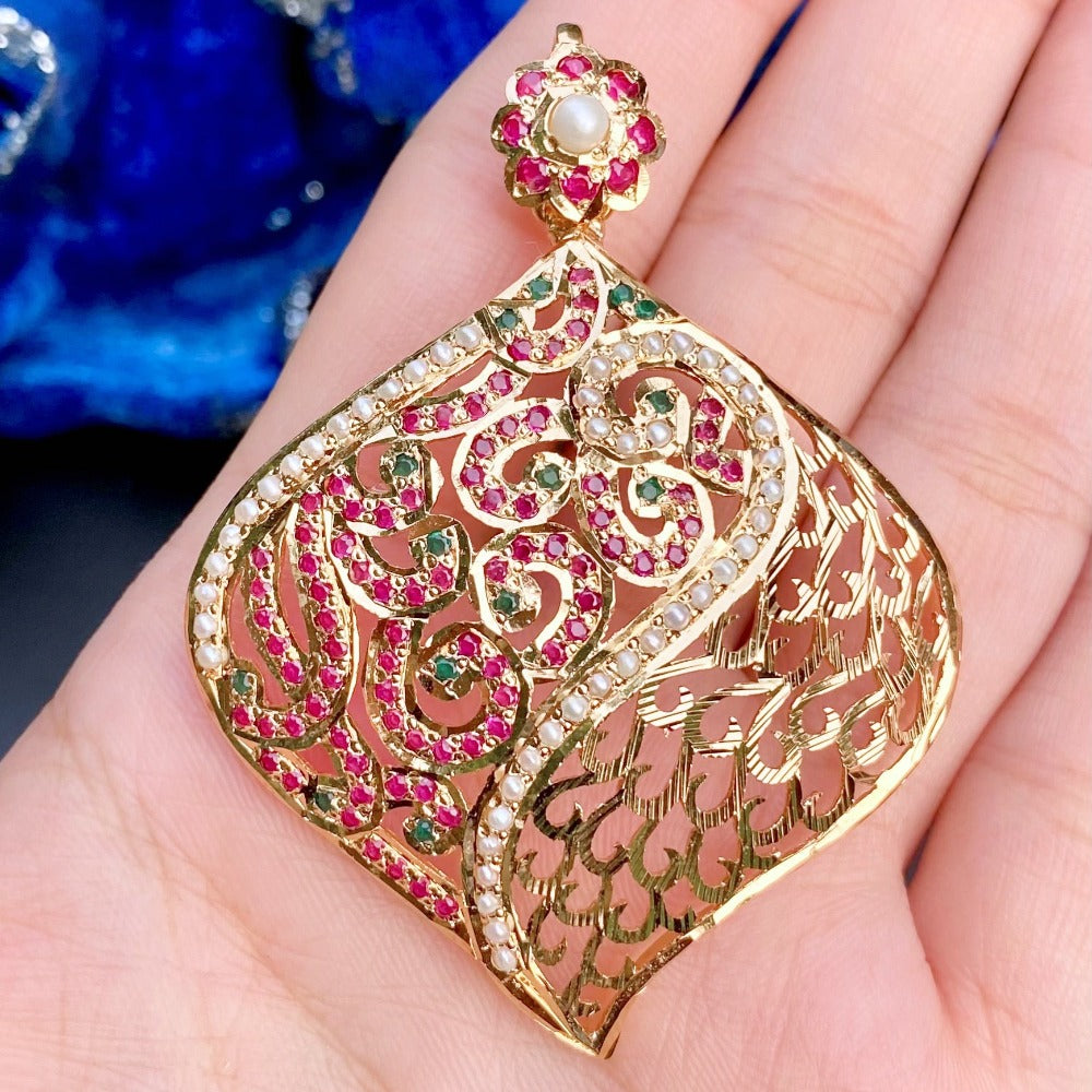 jadau pendant gold plated