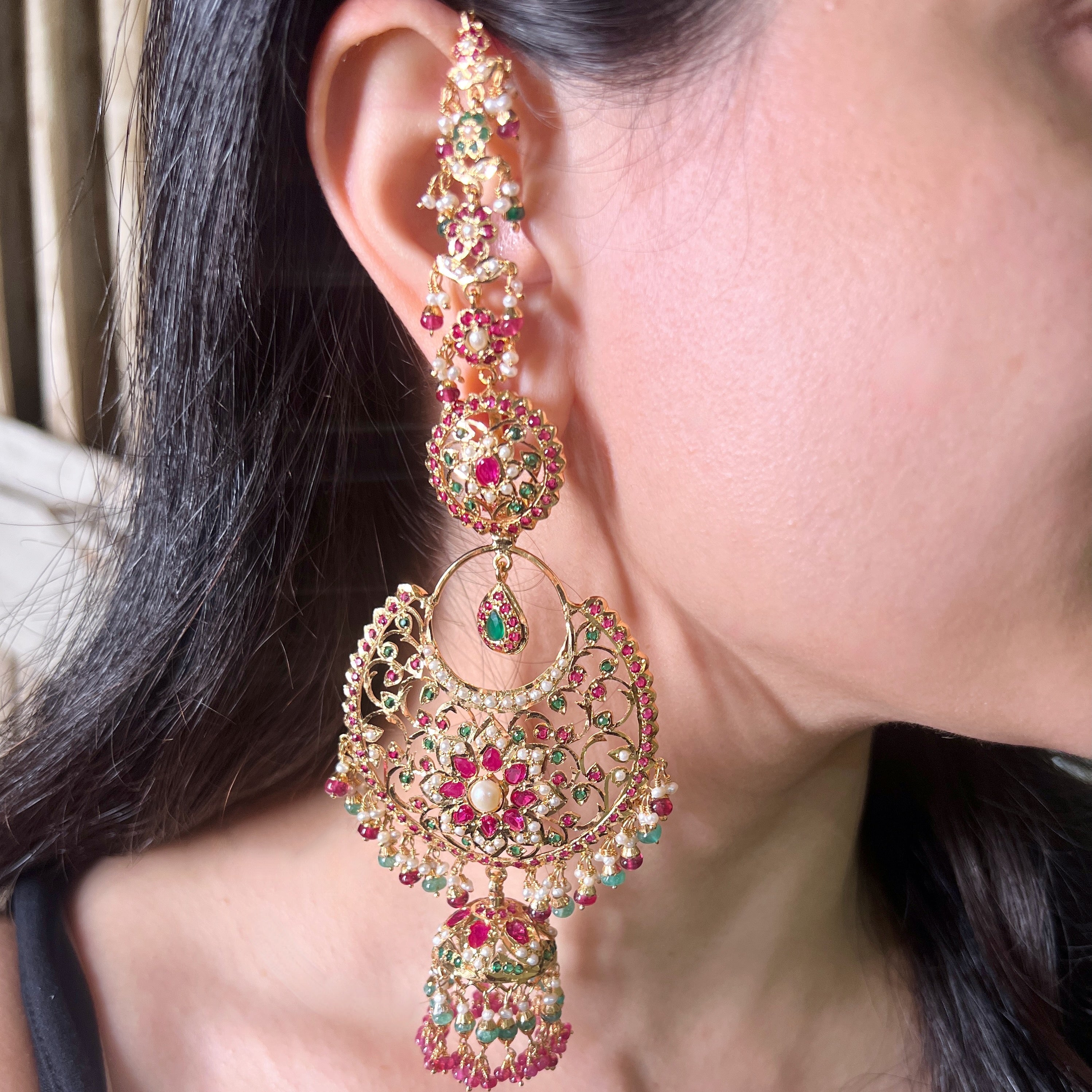 long indian jhumka