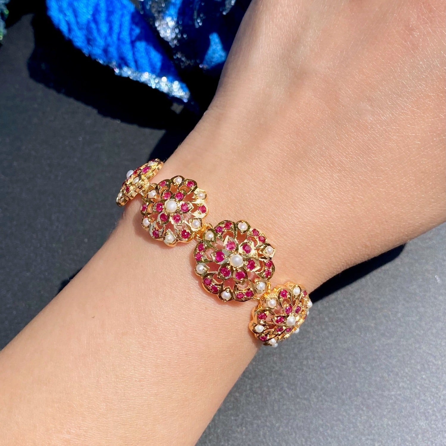 stackable ruby bracelet