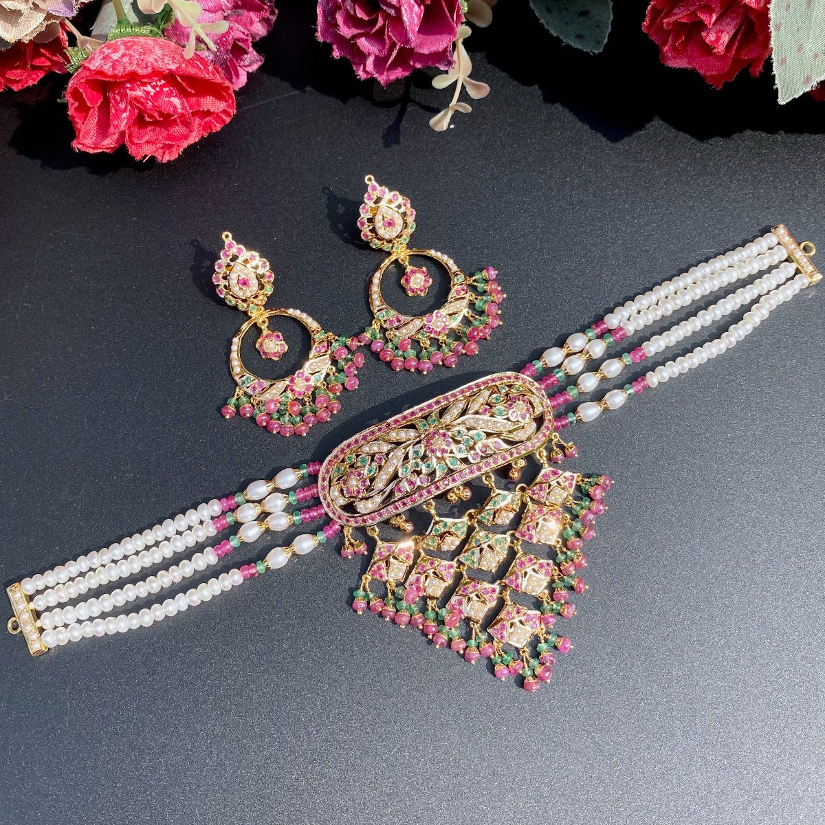 rajasthani aad choker in gold dubai