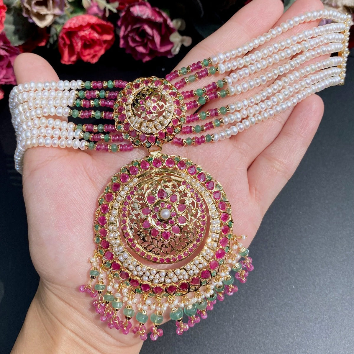 bridal jadau choker set abu dhabi