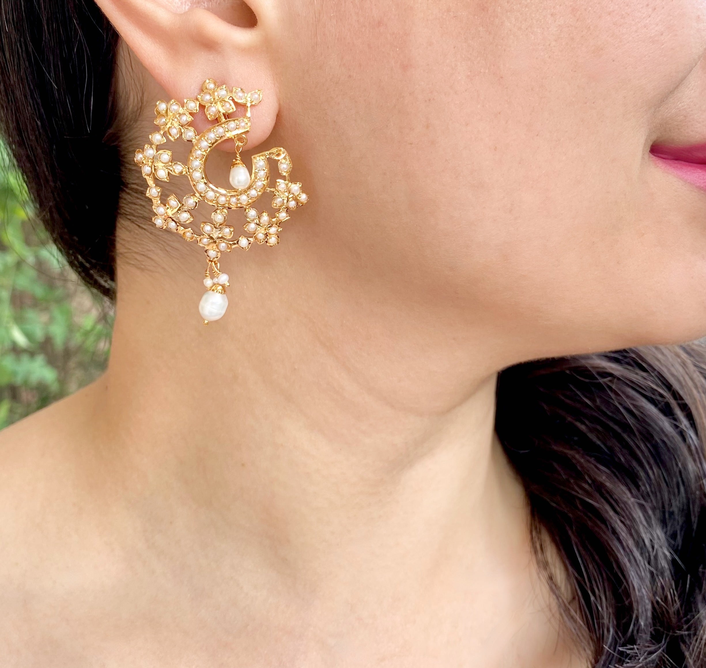 Elegant Pearl Studs | Statement Tops for Women | Pearl Tops ER 605