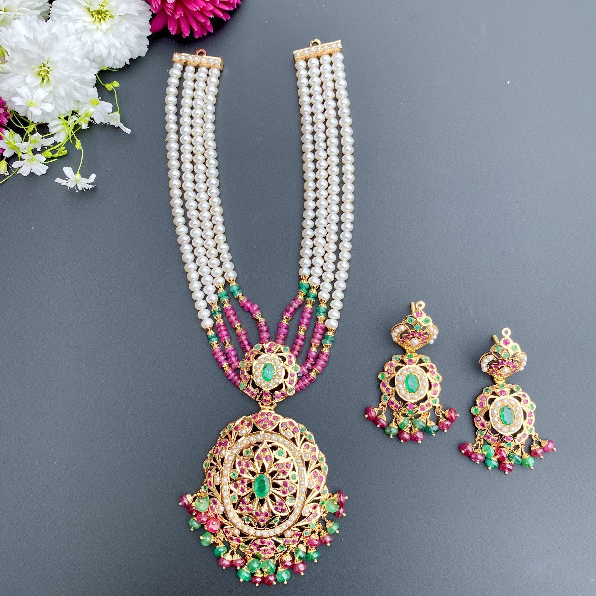 light weight hyderabadi gold rani haar