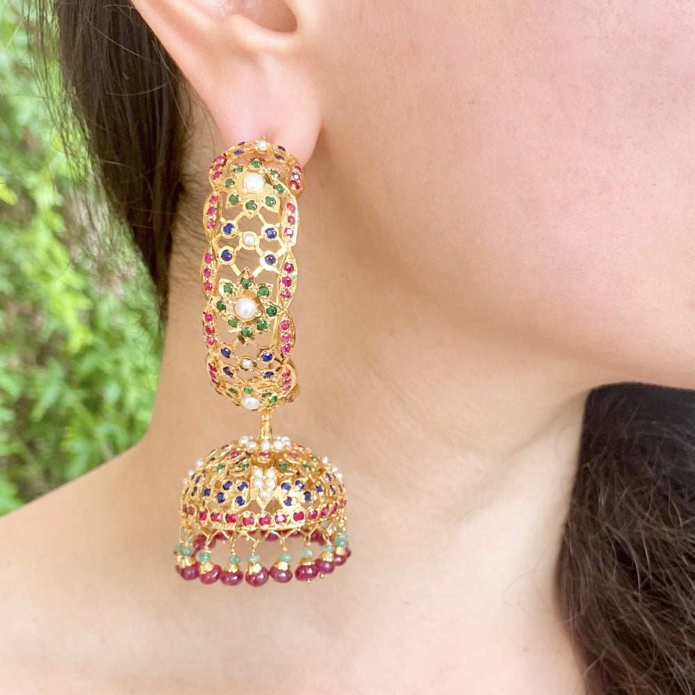 dandi jhumki gold plated