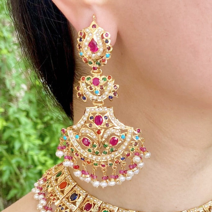 classic navratna earrings