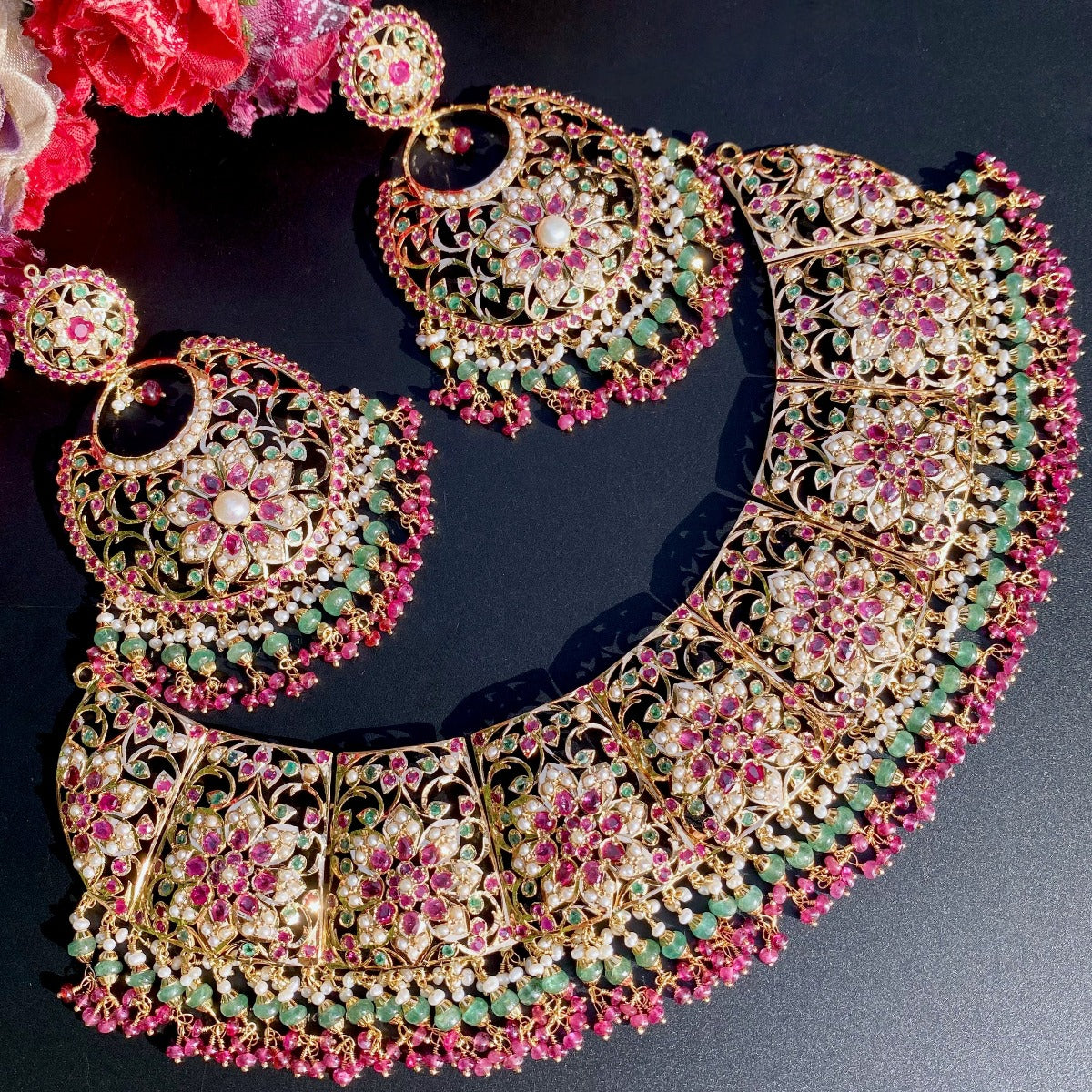 bridal wear rajasthani set gold